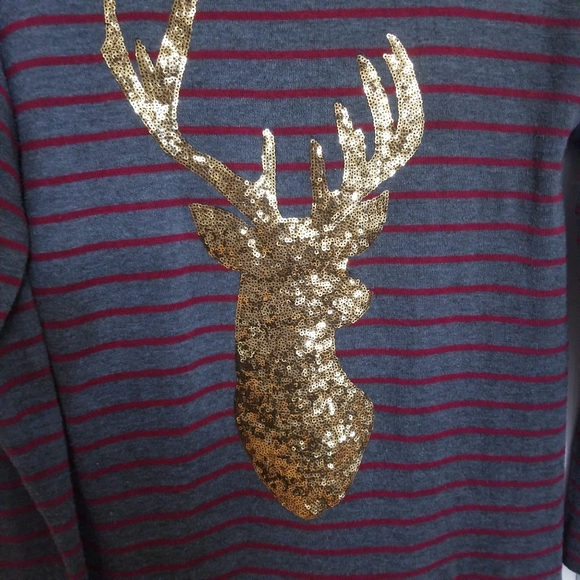 Holiday Sequin Reindeer Sweater - Picture 5 of 11